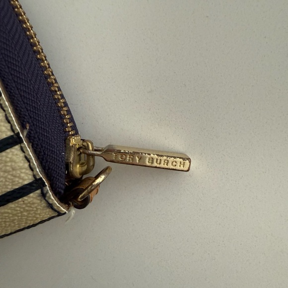 Tory Burch Striped Wallet - navy and Cream - Picture 4 of 5